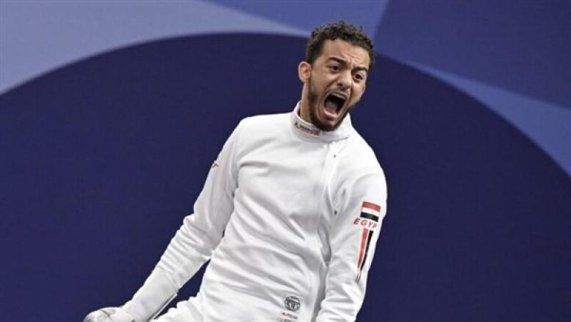 محمد السيد لاعب المنتخب الوطني للسلاح